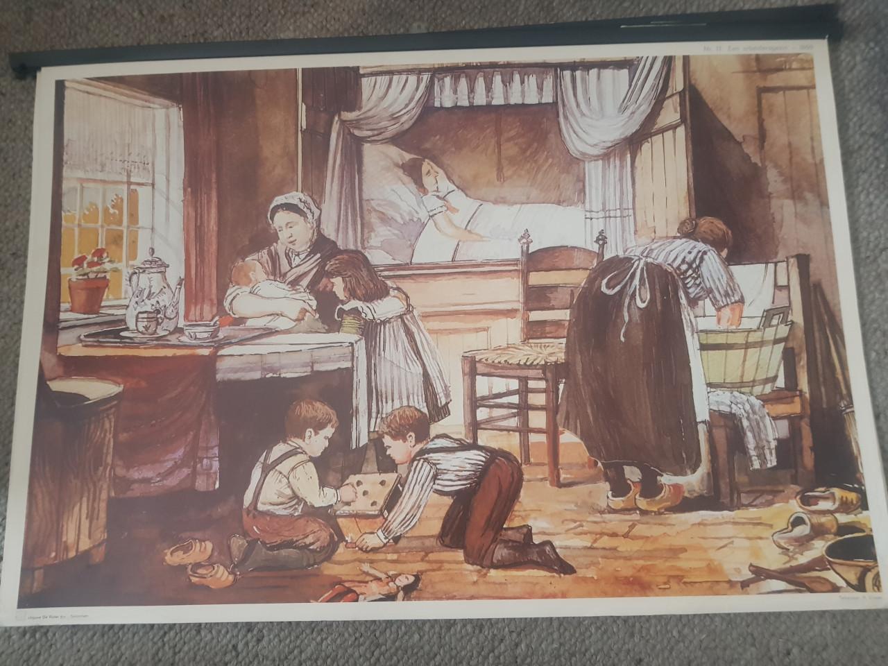 2 koffers met schoolplaten