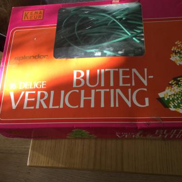 De echte kaarslampjes ! 2 dozen vintage kerst-buitenverlichting