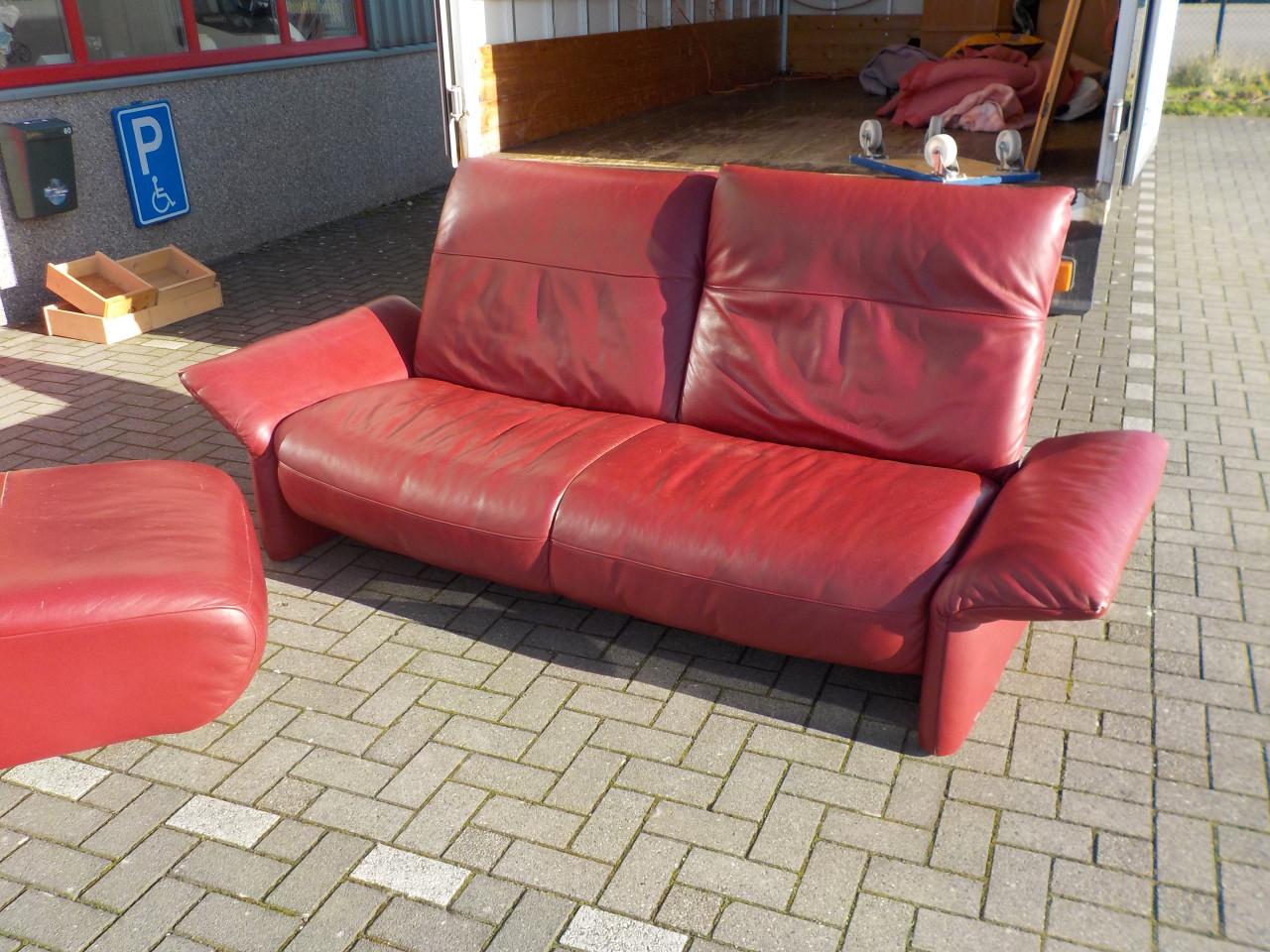 Mooie kwaliteit leren 3 zit + soort diva in goede staat