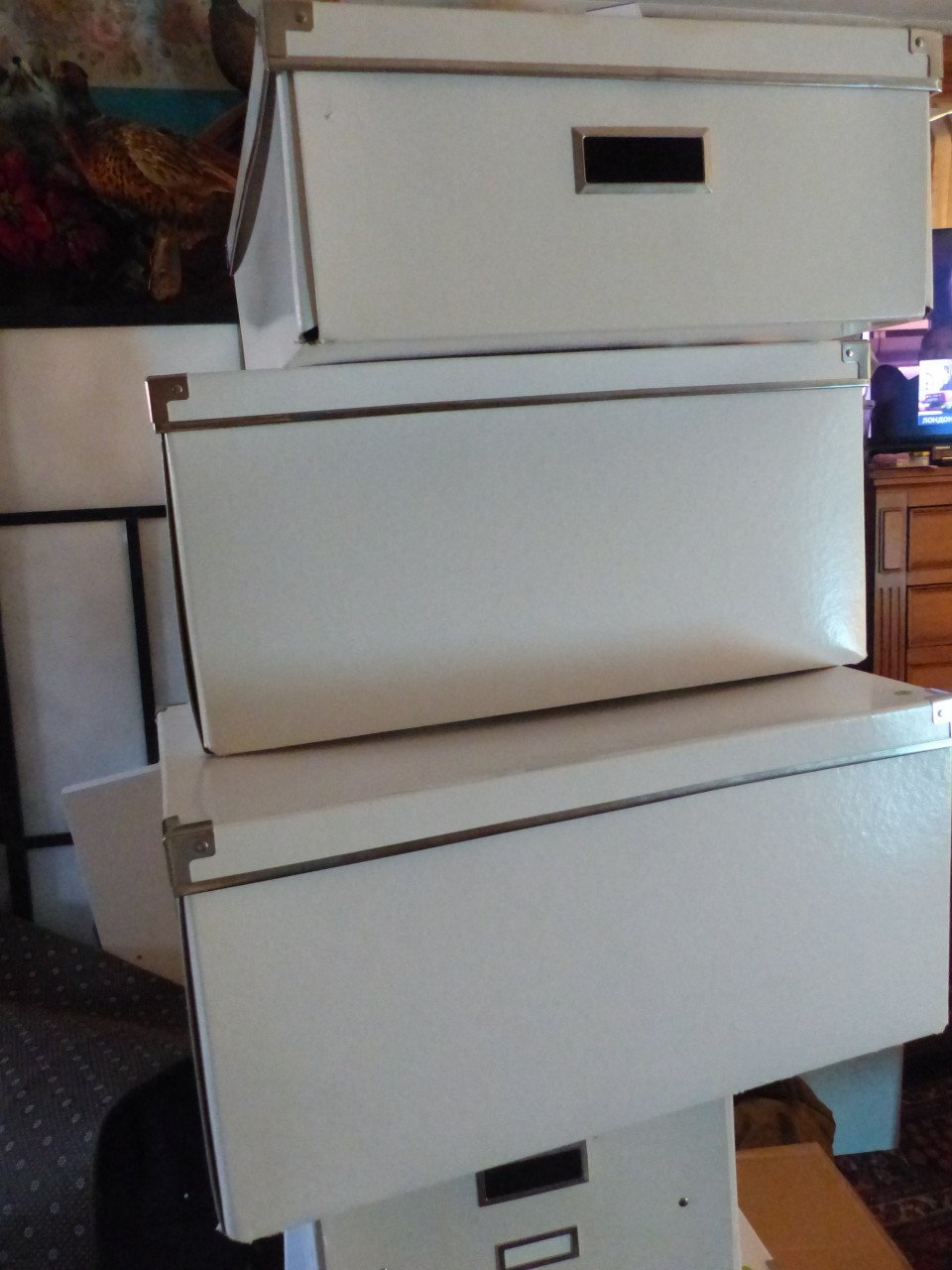 Opbergdozen opbergboxen 6 dozen Ikea karton prima staat wit type Kassett