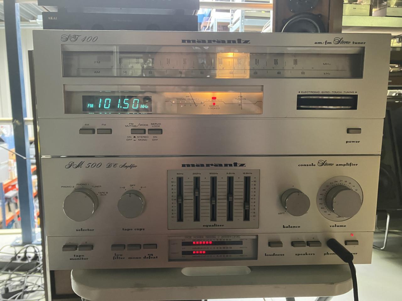 Marantz PM-500 en ST-400 vintage versterker + tuner geserviced met garantie