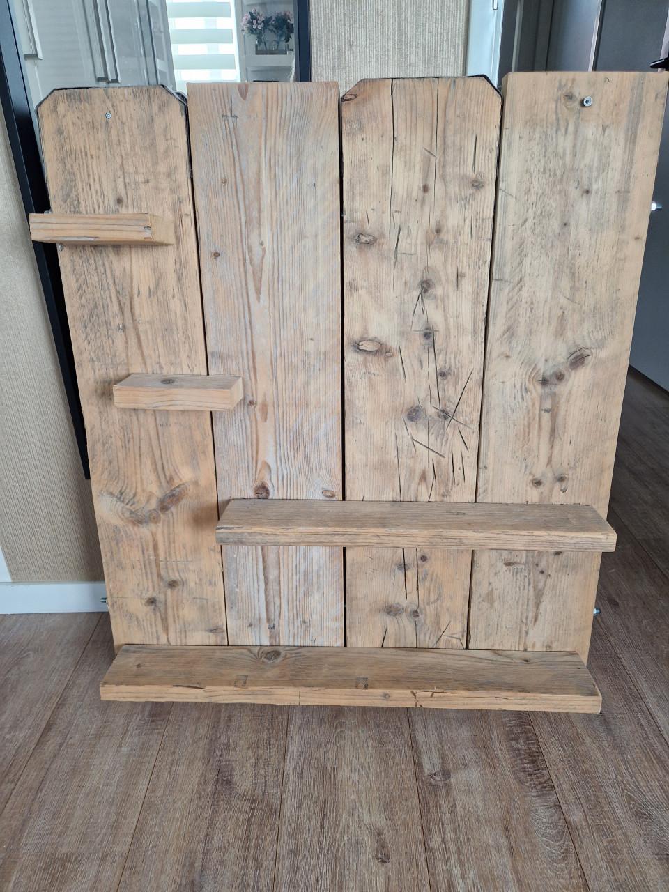 Steigerhout muurdecoratie wandplank