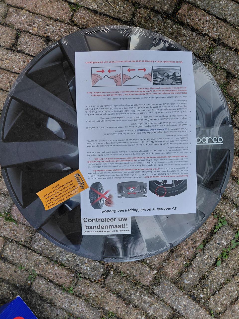 Wieldoppen Sparco 16 inch