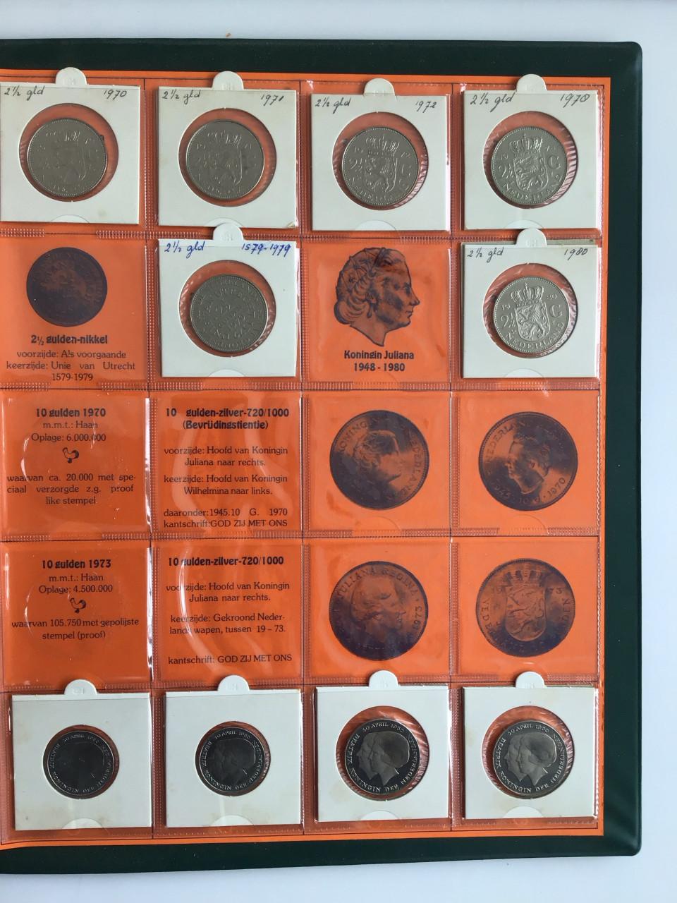 Munten album Koningin Juliana zonder zilveren munten