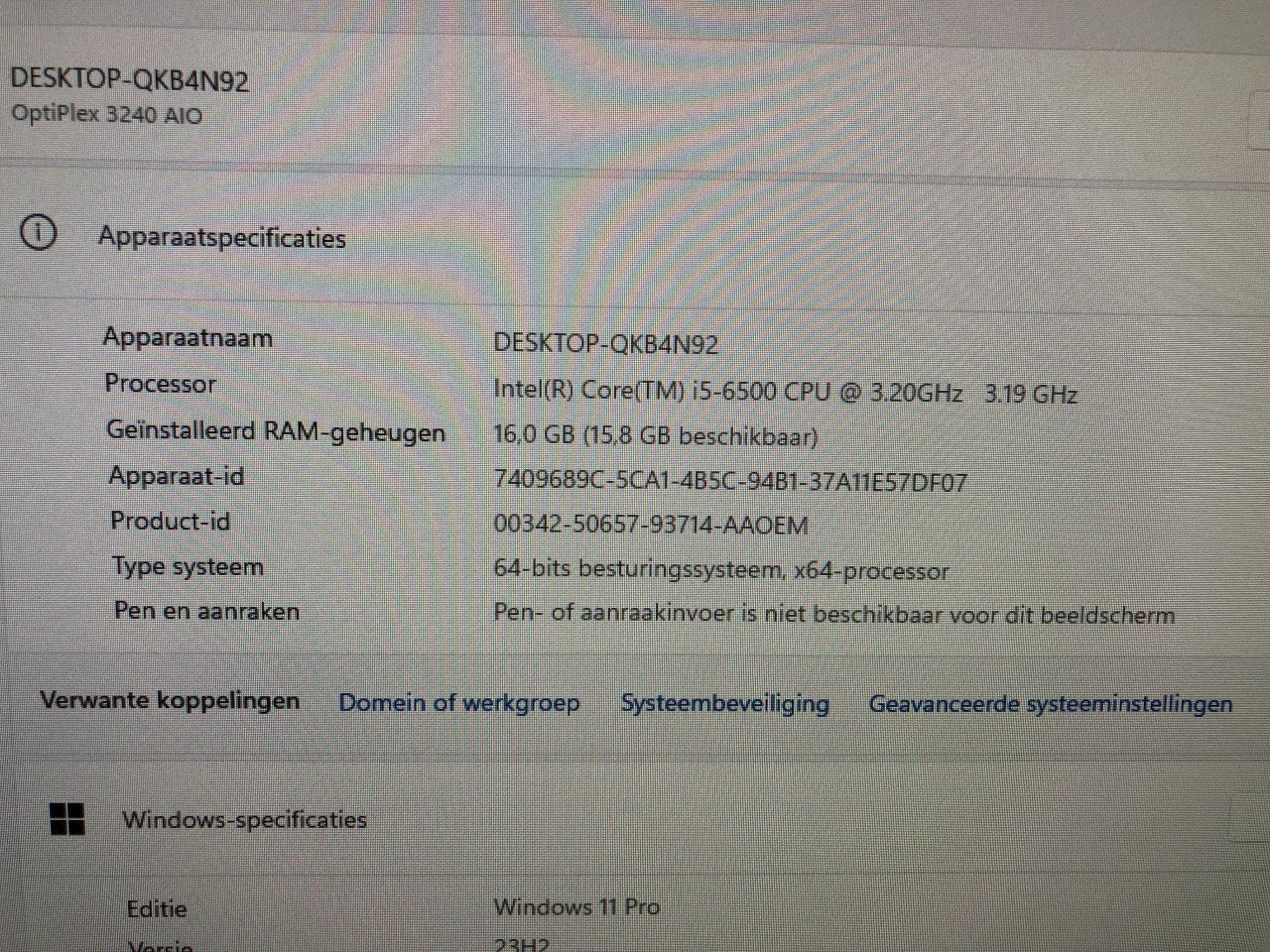 Nette AIO PC Dell Optiplex 3240
