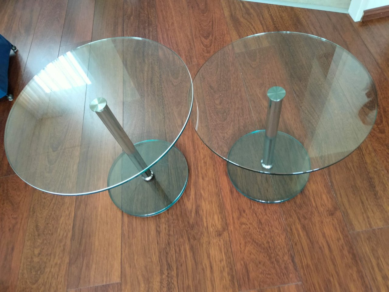 Solidesk design salontafel of bijzettafel glas/ staal