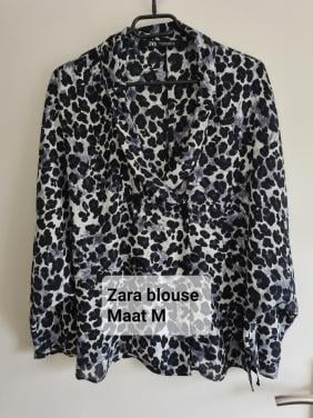 Zara blouse met luipaardprint - Maat M