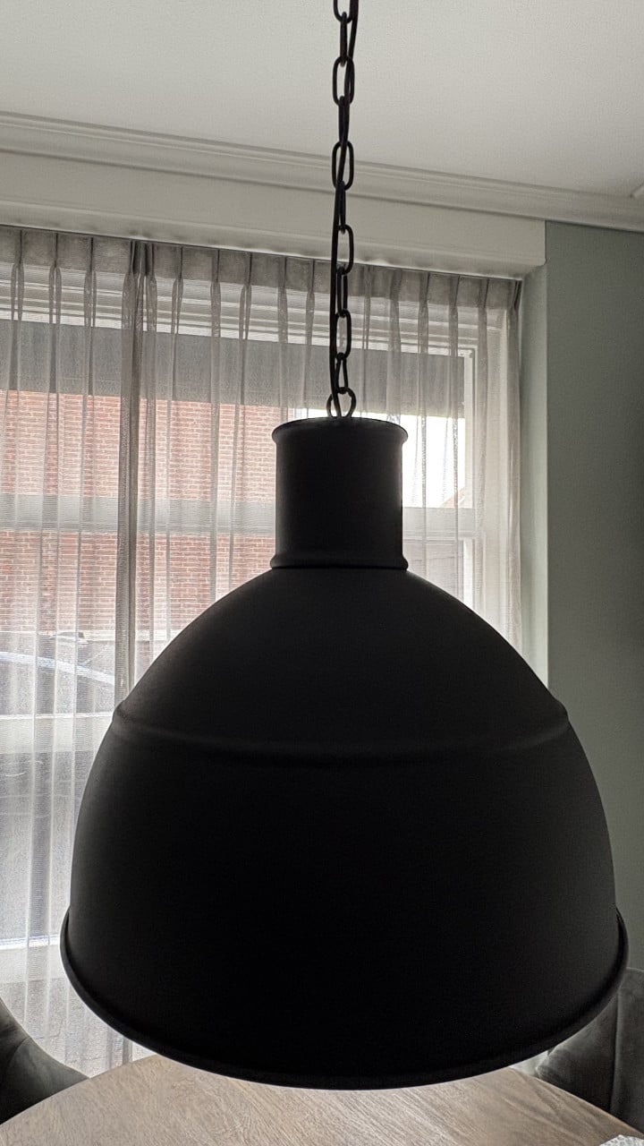 Industriële hanglamp mat zwart