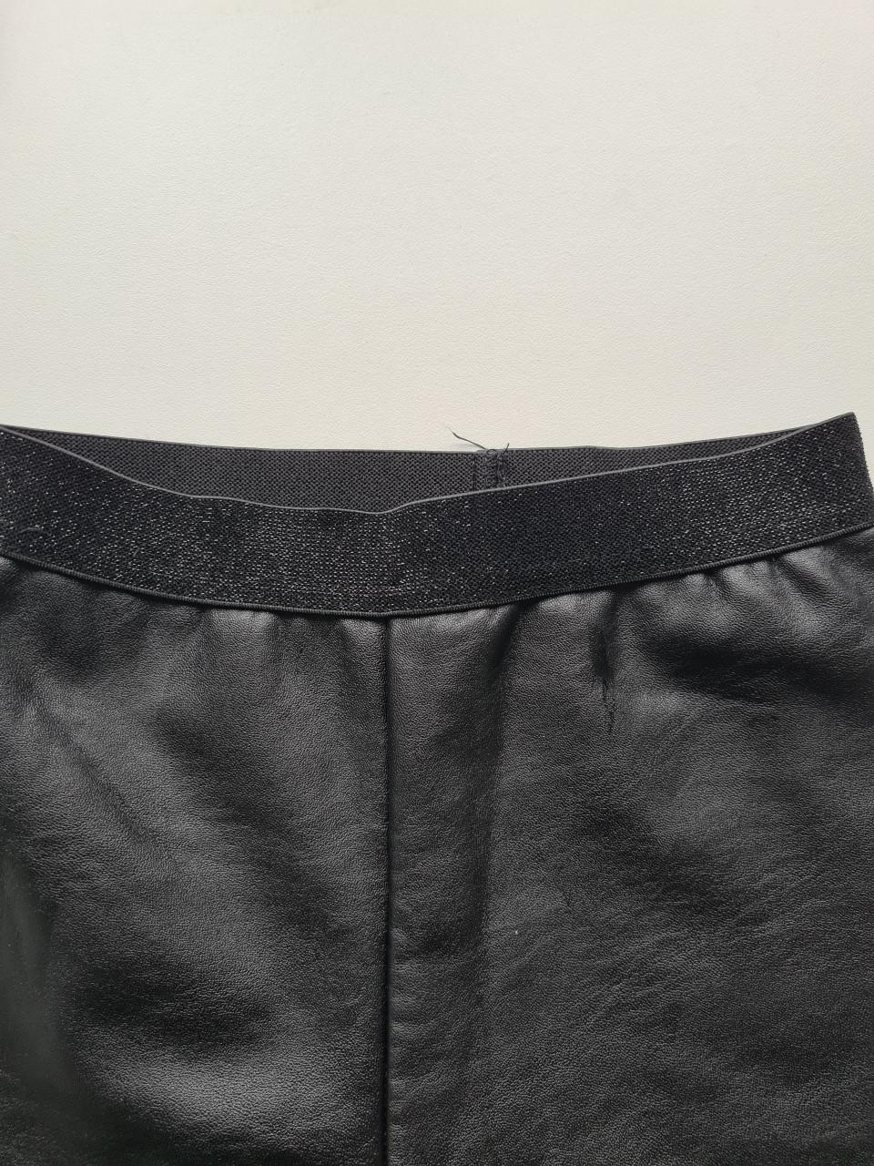 Zwarte PU leren skinny broek  Maat 110-116