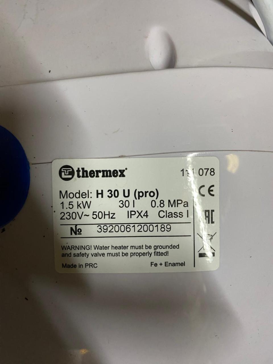 Boiler Thermex Model H 30.