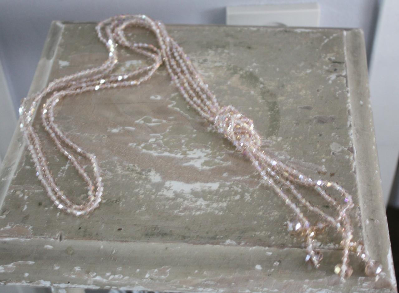 Licht roze glitter ketting