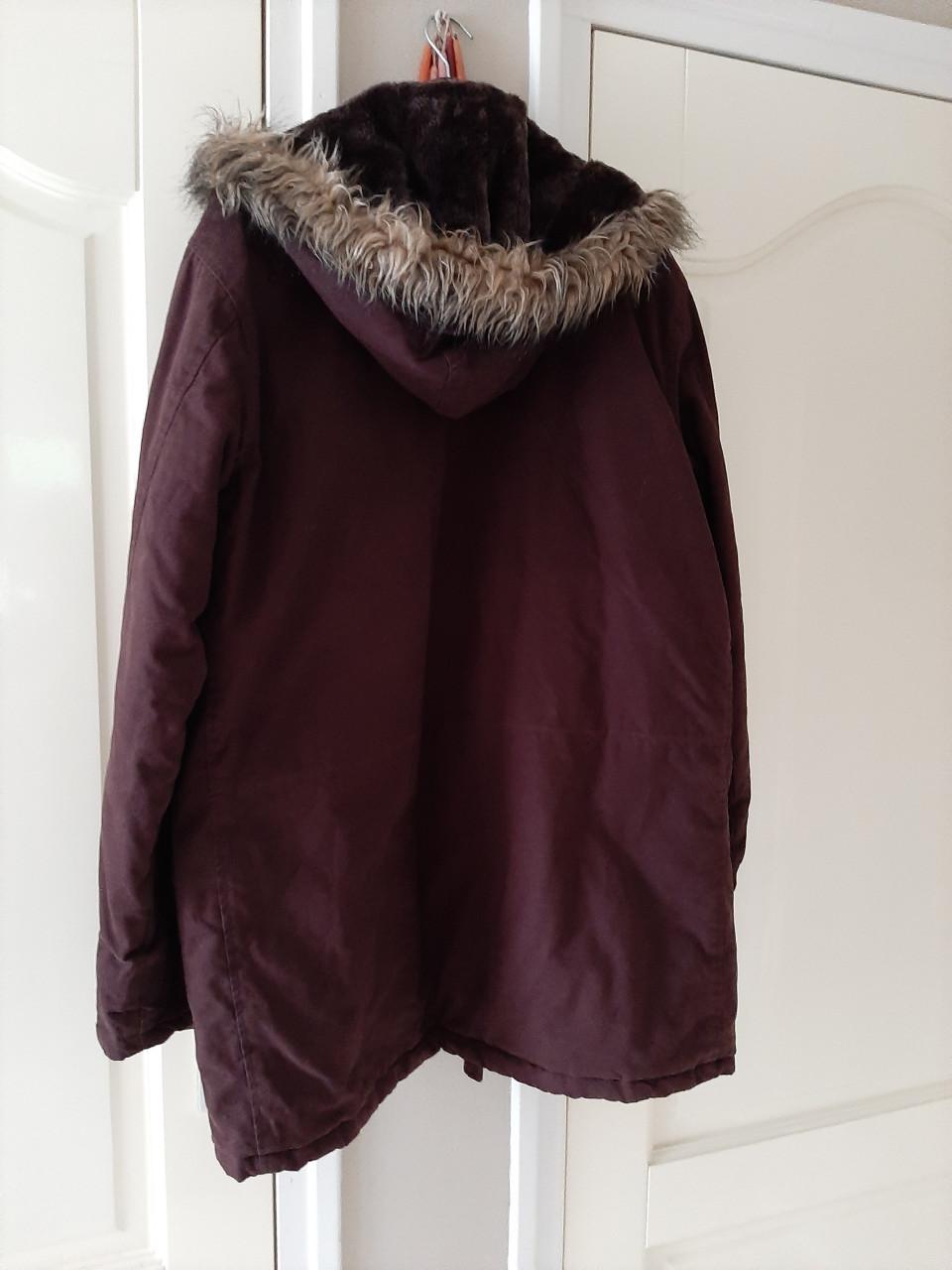 WARME DAMES WINTERJAS - GEVOERD BRUIN - MAAT M