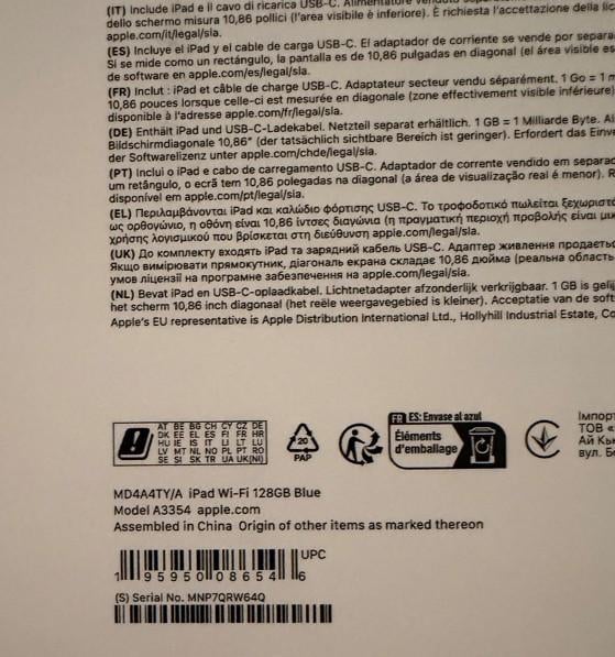 APPLE iPad (2025)-A16-11inch-128GB-Blue-Wifi- ONGEBRUIKT