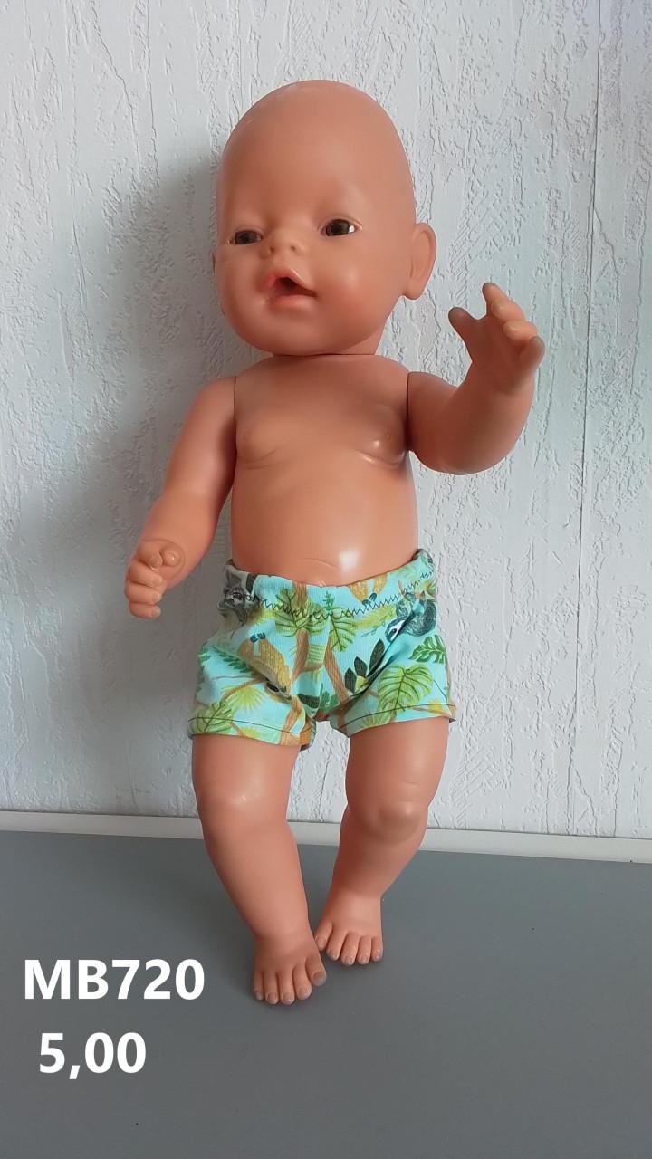 Poppenkleertjes baby born. Zwembroek/boxershort. Opbrengst KiKa.