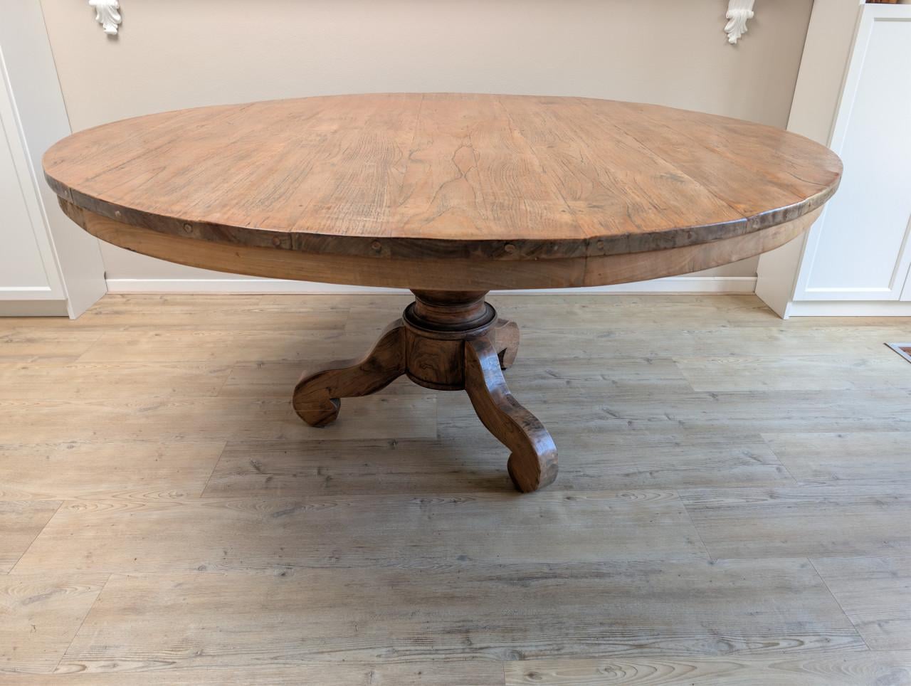 Ronde Teak eettafel 160cm