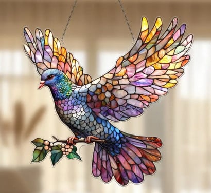 Duif (nieuw) raamhanger , zonnevanger , decoratie