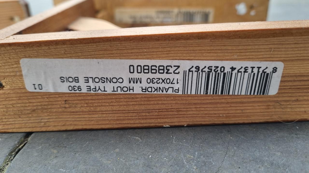 4x houten plankdrager