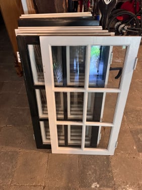 Meranti ramen met enkel glas