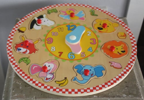 Houte kinder puzzel rond
