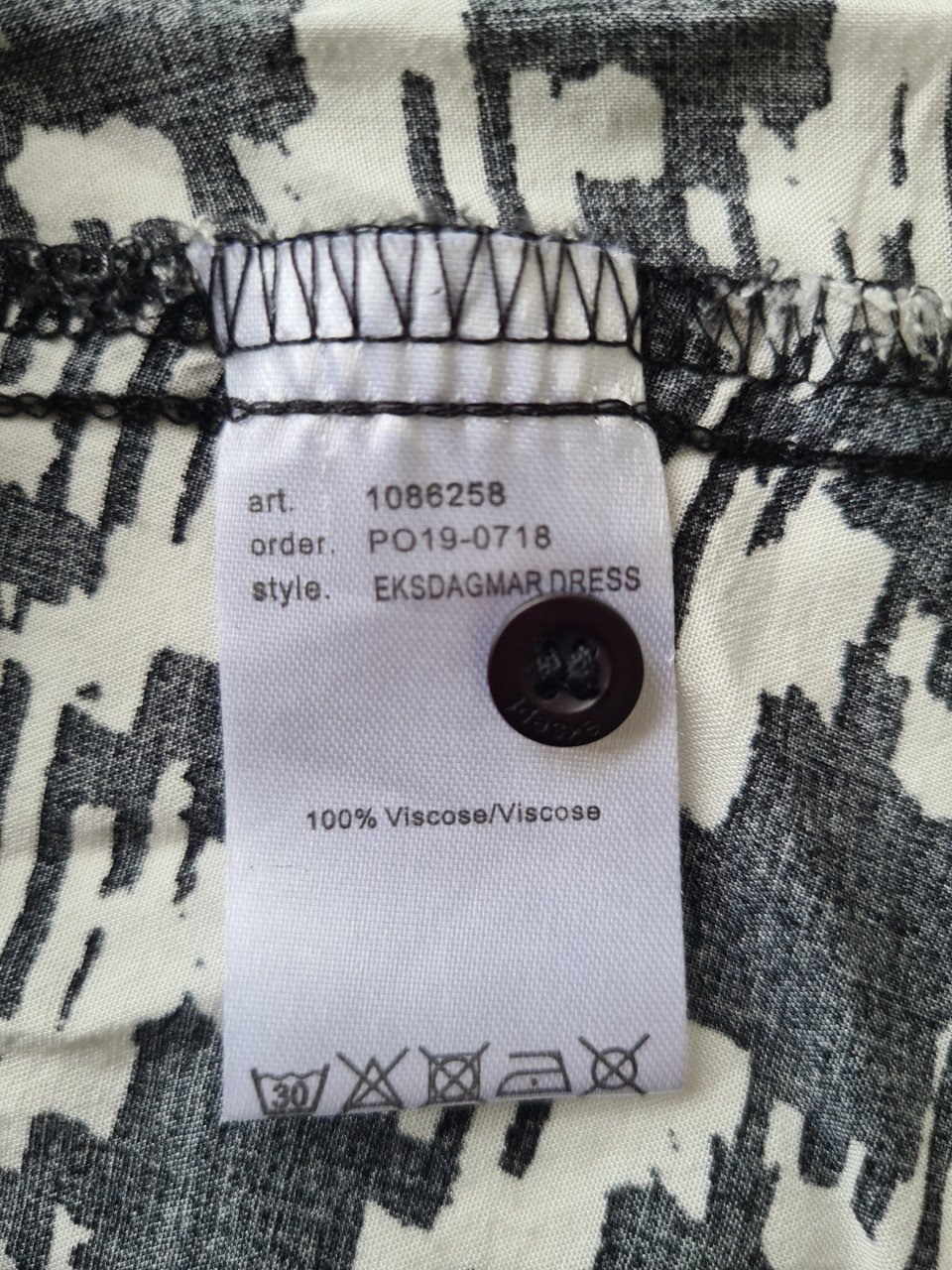 Zwart-wit door knoop Maxi jurk van Eksept van Shoeby  Maat M