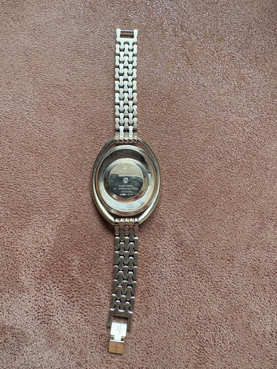 Swarovski oval goudkleurig horloge