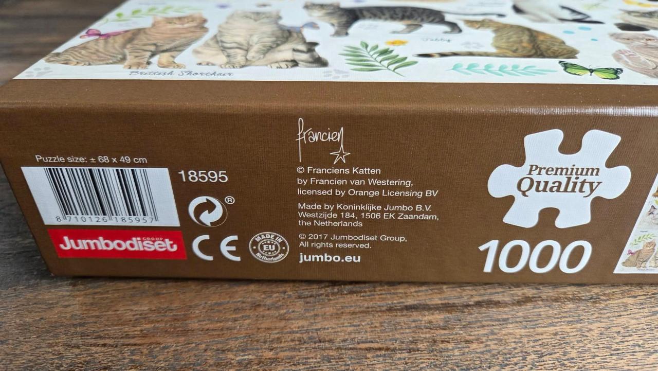 😻 Puzzel 1000 stukjes Franciens katten