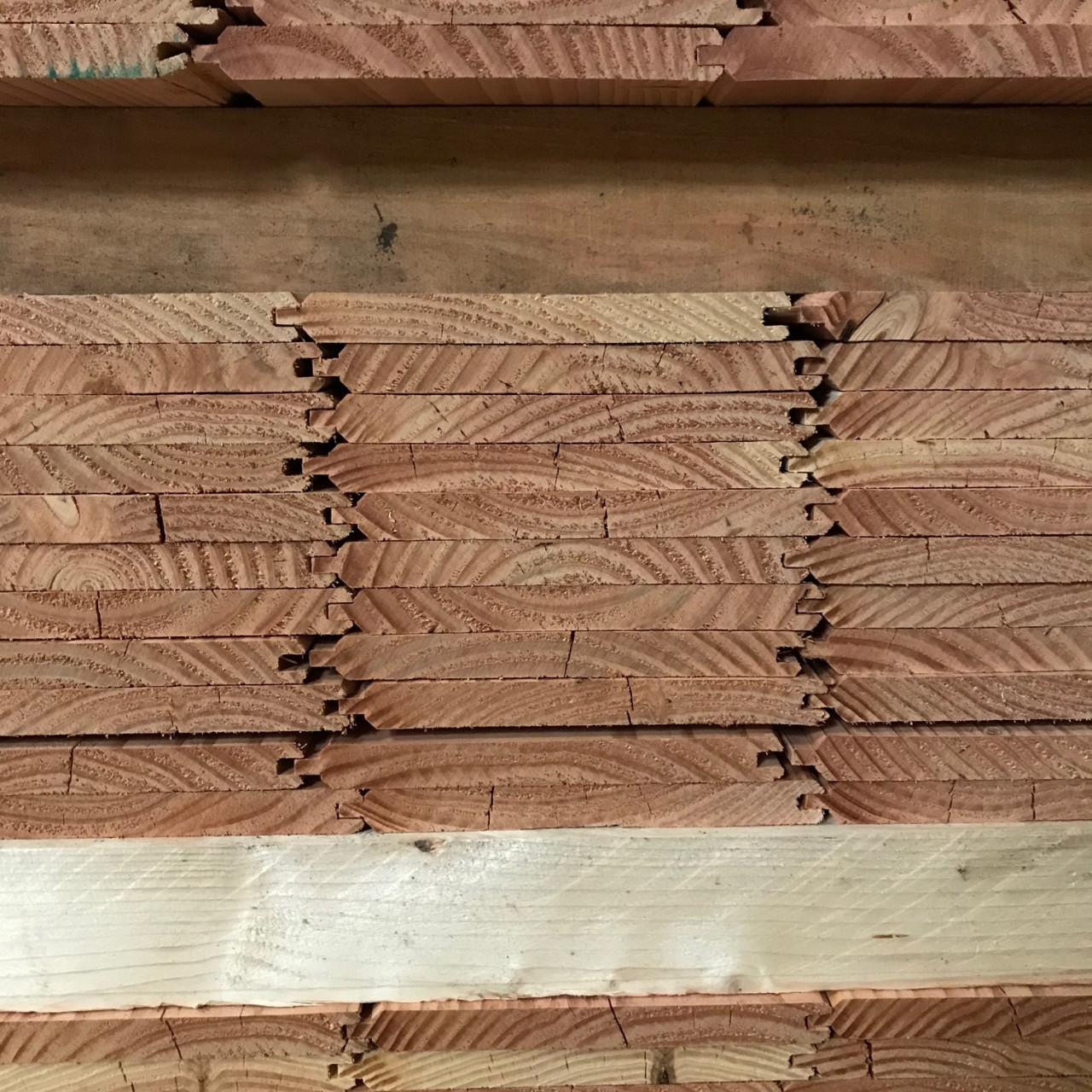 SALE! Douglas dakbeschot / vellingdelen / mes & groef planken