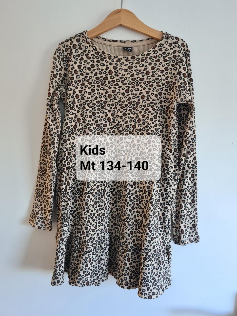 Leopardprint jurk KIDS maat 134/140