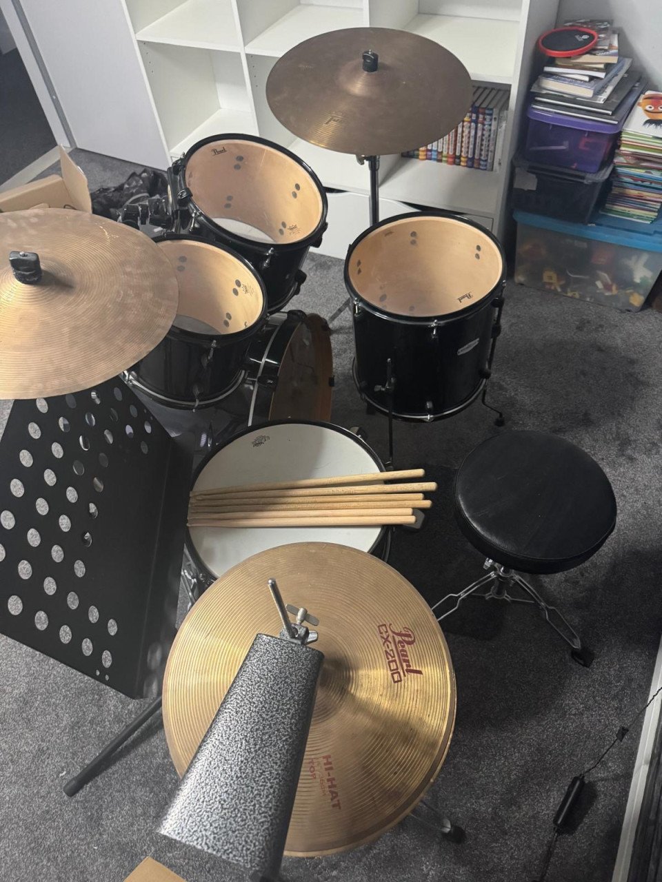 Drumstel Pearl zwart