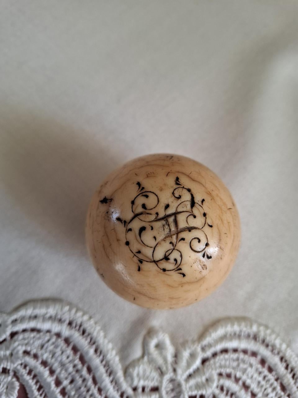 Ivoren knop van een wandelstok