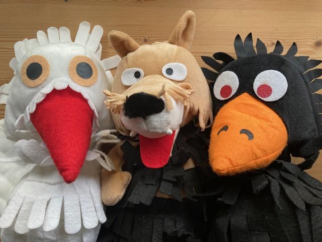 Handpoppen o.a. figuren Fabeltjeskrant en Muppet-show