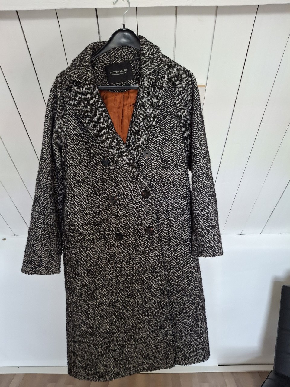 Winterjas grijs/wit van Scotch & Soda