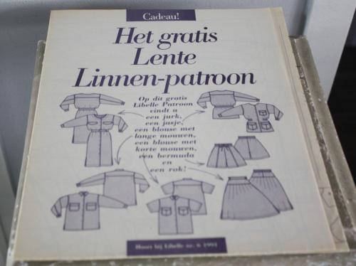 Patroonblad lente linnen nr6 1991