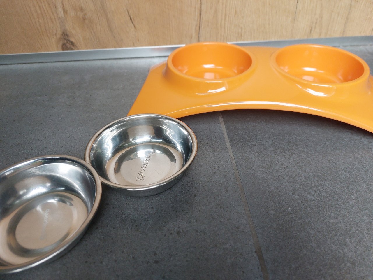 Kattenvoerbak en drinkbak set