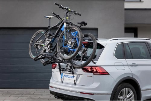 Fischer fietsendrager voor achterklep geen trekhaak nodig!