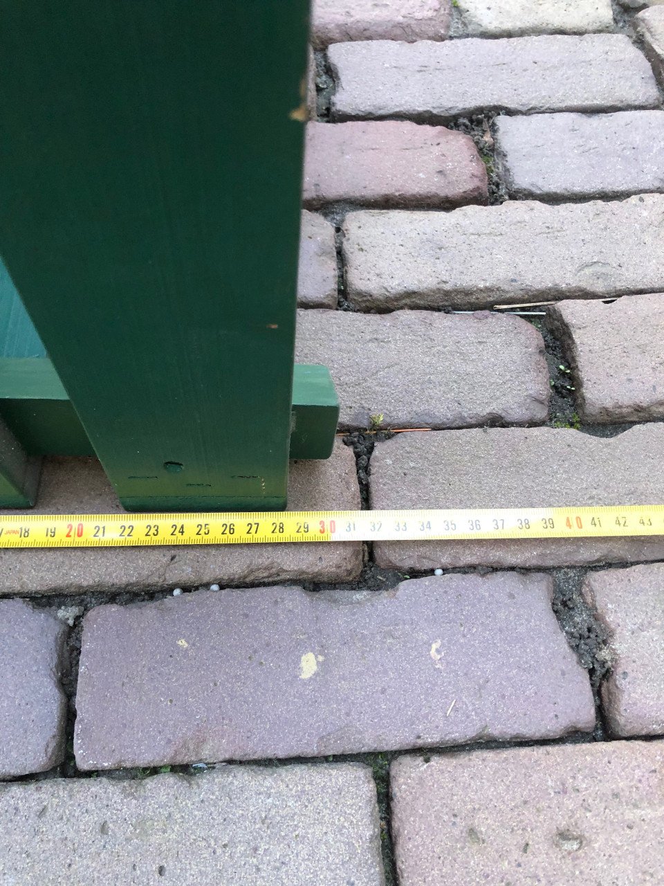 Groene houten krat