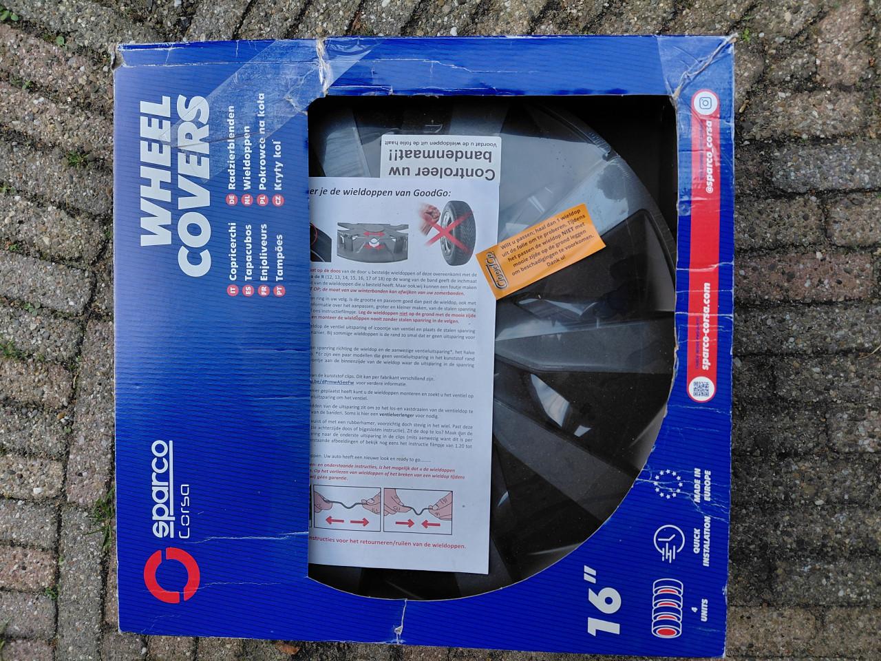 Wieldoppen Sparco 16 inch