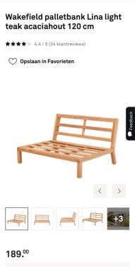 Palletbank Lina van karwei met kussens. ZGAN