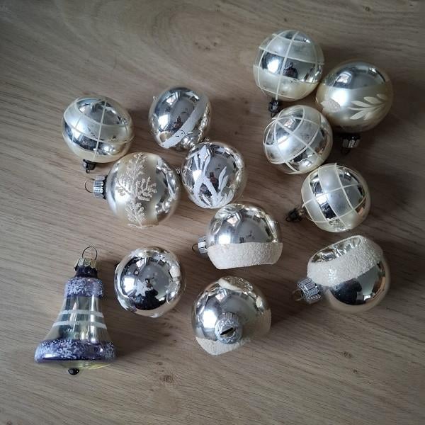 Oude Glas Kerstballen