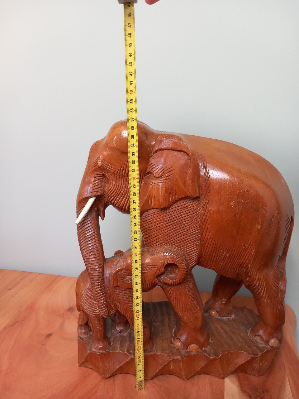 Massief Grote Houten Olifant! 5 kg!