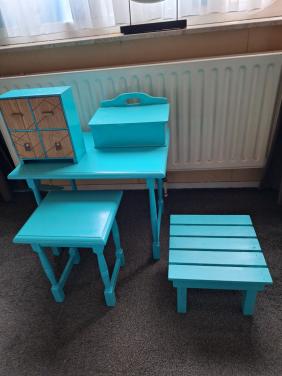 5 x turquoise blauw