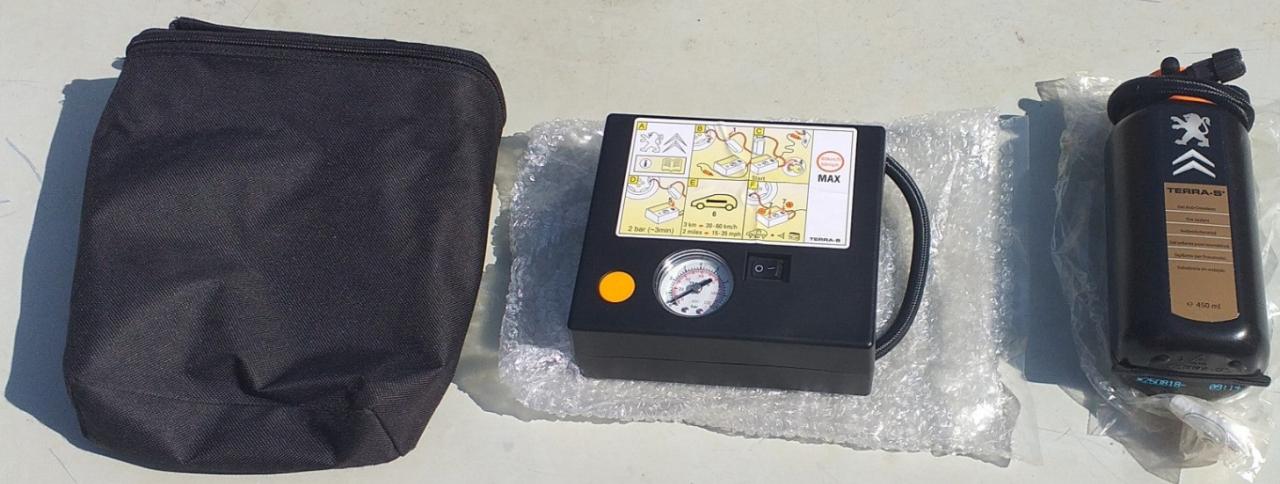 Bandenpomp Peugeot / Citroën & Bandenafdichtingsgel Terra-S