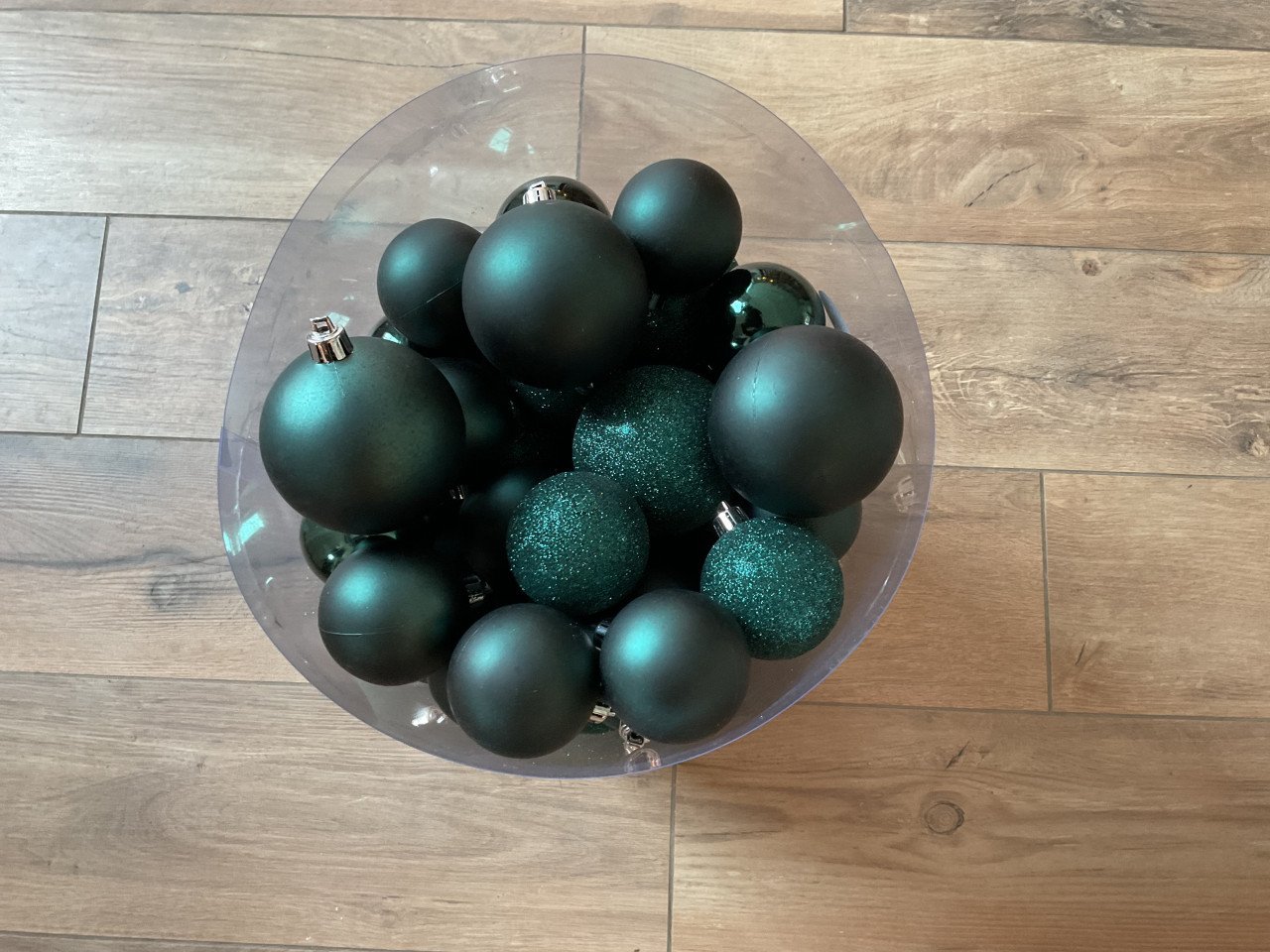 Onbreekbare groene kerstballen ca. 100 st. (Intratuin) nieuw
