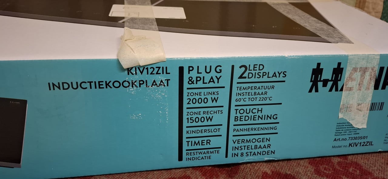 Etna inductie kookplaat 2-pits