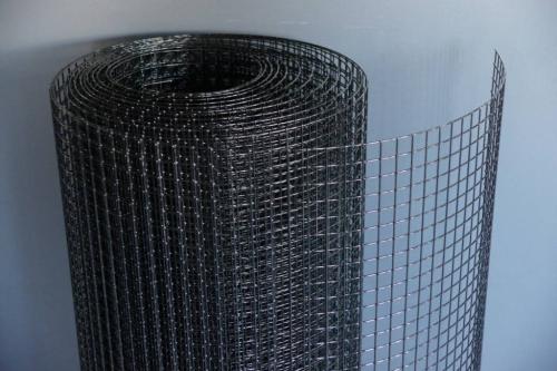 Gaas 16 x 16 x 1,2mm - Zwart/Gepoedercoat