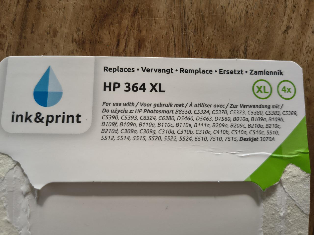 6x nieuwe inktcartridges HP 364 XL. Kleur cartridge nieuw.