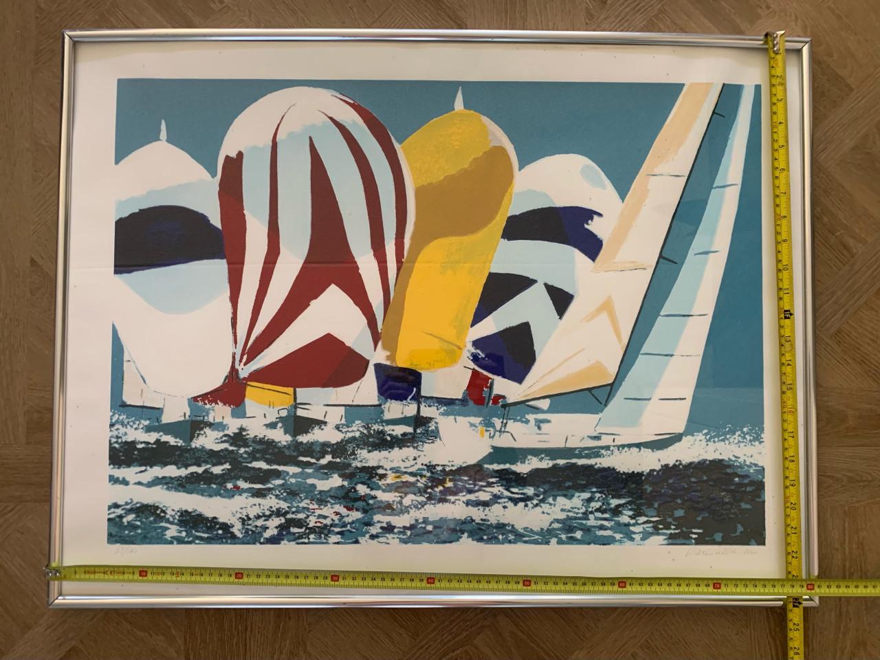 4 originele nautische schilderijen van Marco Kaller