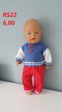 Baby born / babyborn jongens set. Opbrengst KiKa. Poppenkleertjes.
