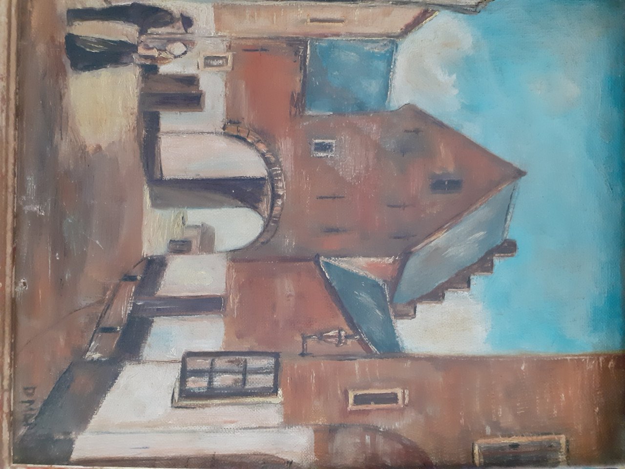 Schilderij Noord Havenpoort Zierikzee Antiek