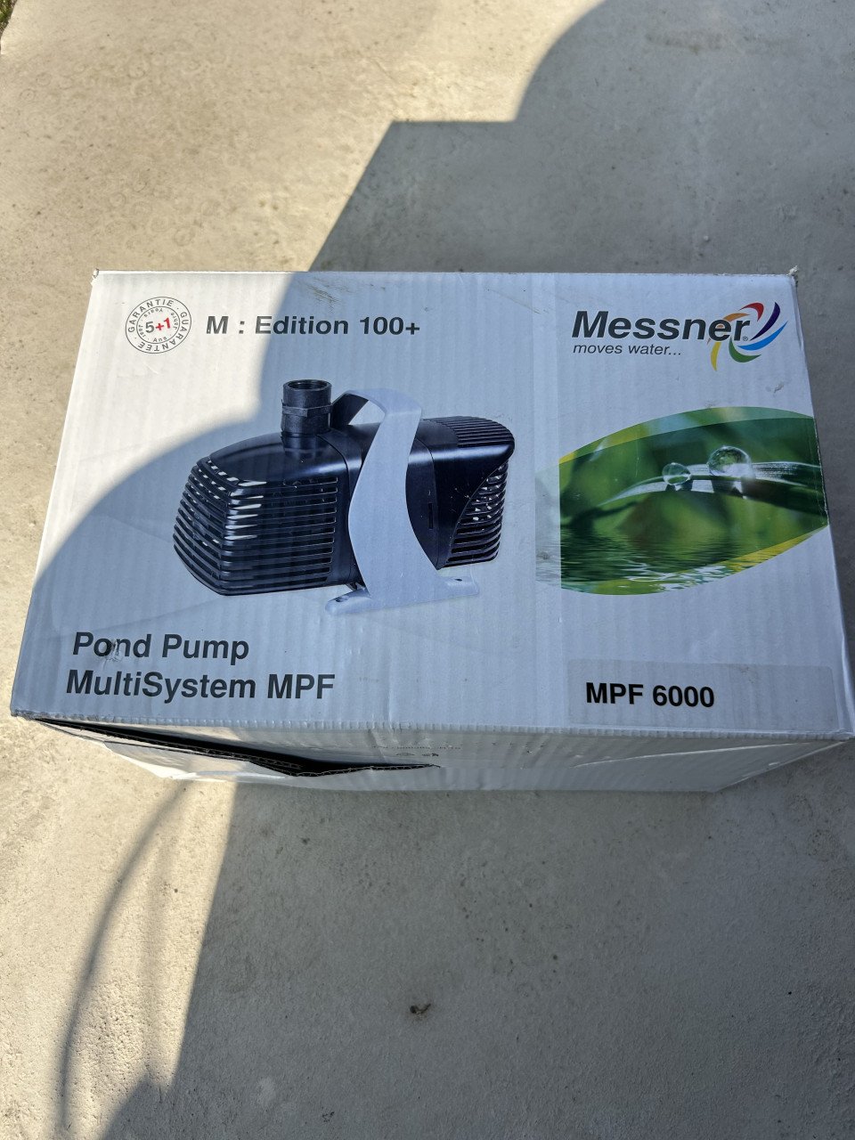 Te koop nieuw in doos Messner mpf 6000 sterke en zuinige Vijverpomp en 6000